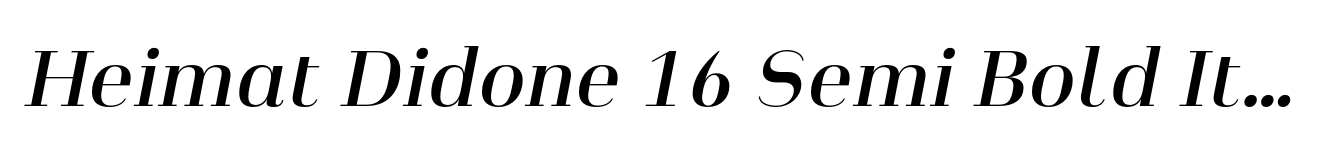 Heimat Didone 16 Semi Bold Italic